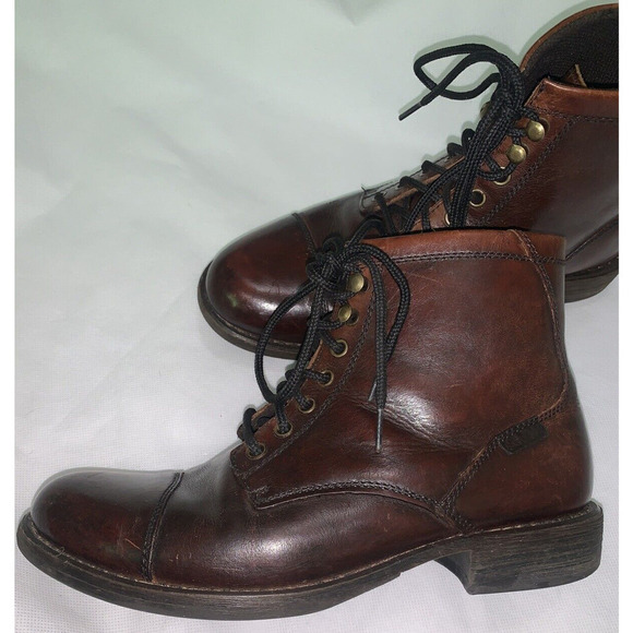 Eastland HIGH Fidelity Dark Brown Leather Boots Almond Toe Ankle Fashion Mens 8D